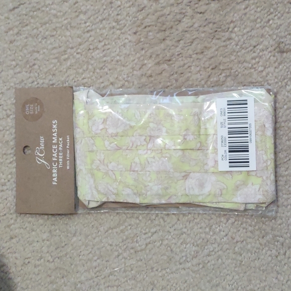 J. Crew Three-pack nonmedical tie-back face masks - Picture 1 of 9